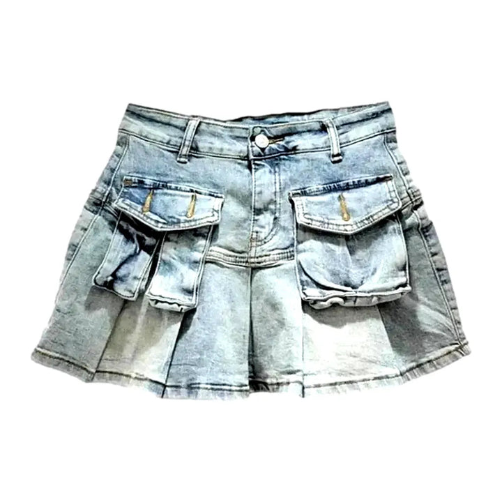 Mini fashion women's denim skort