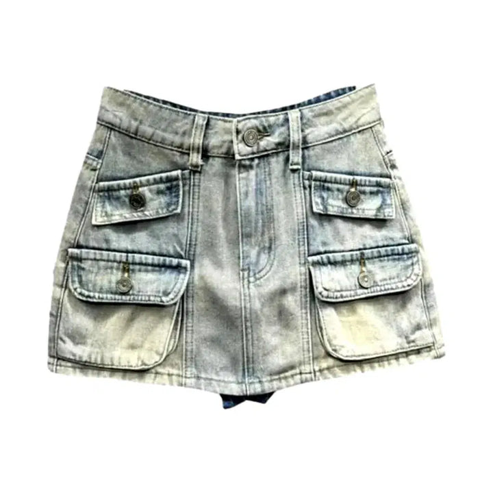 Mini vintage women's jean skirt