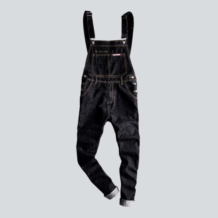 Monochrome slim men's denim dungaree | Jeans4you.shop