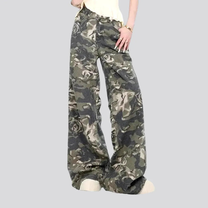 Multicolor Camouflage High Rise Women's Jeans | Jeans4you.shop