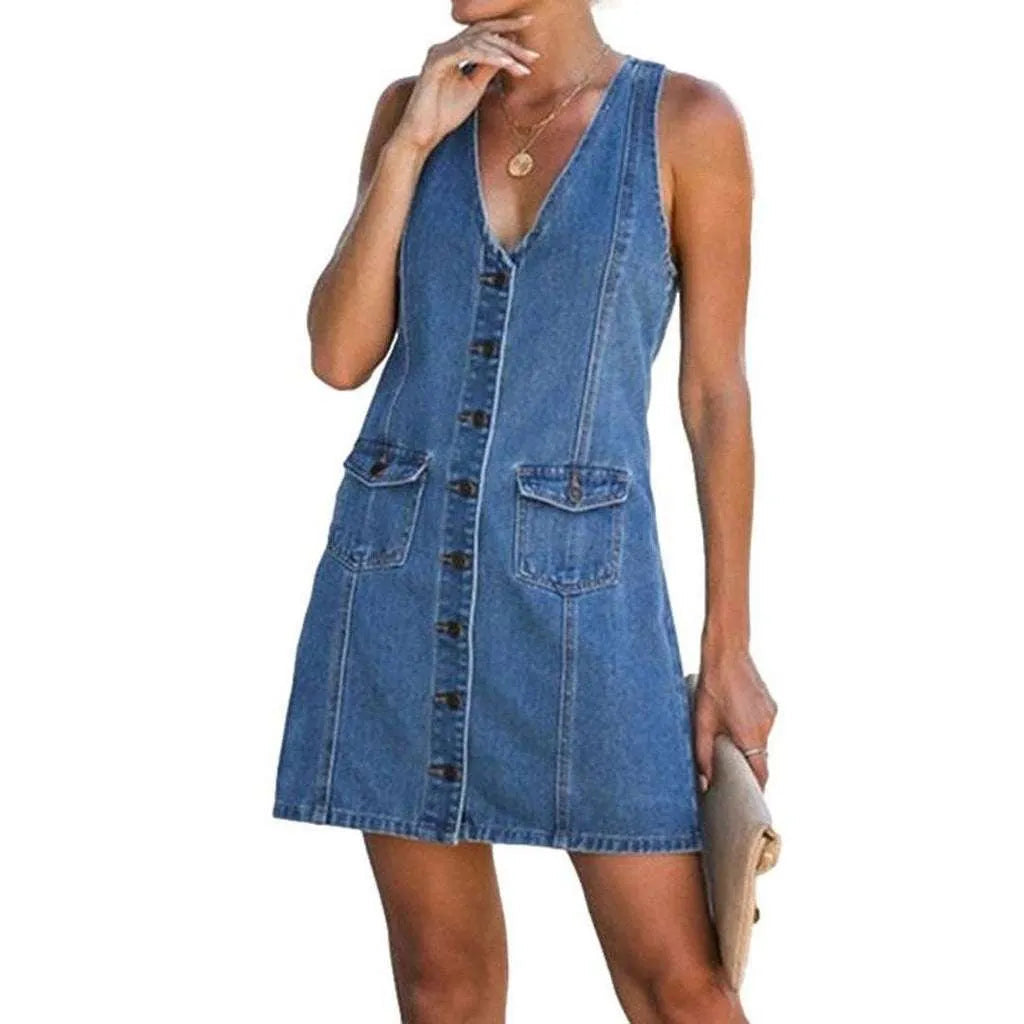 Nineties Denim Dress - Blue