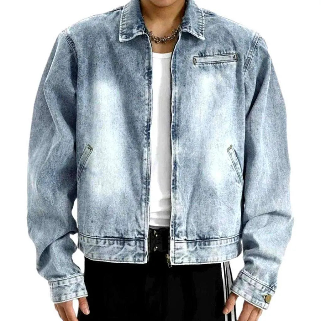Oversized 90s men's denim jacket
