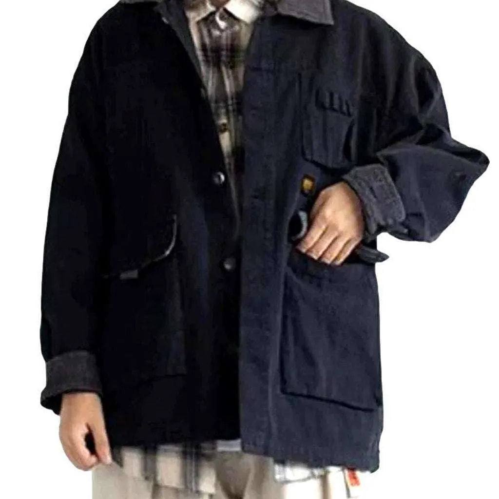 Oversized streetwear denim jacket
 for women