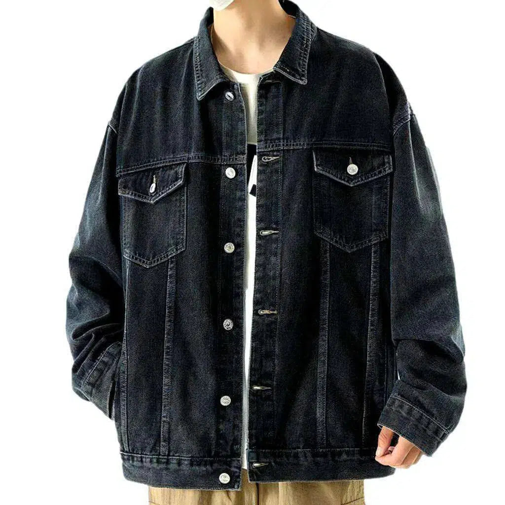 Oversized vintage men's jean jacket