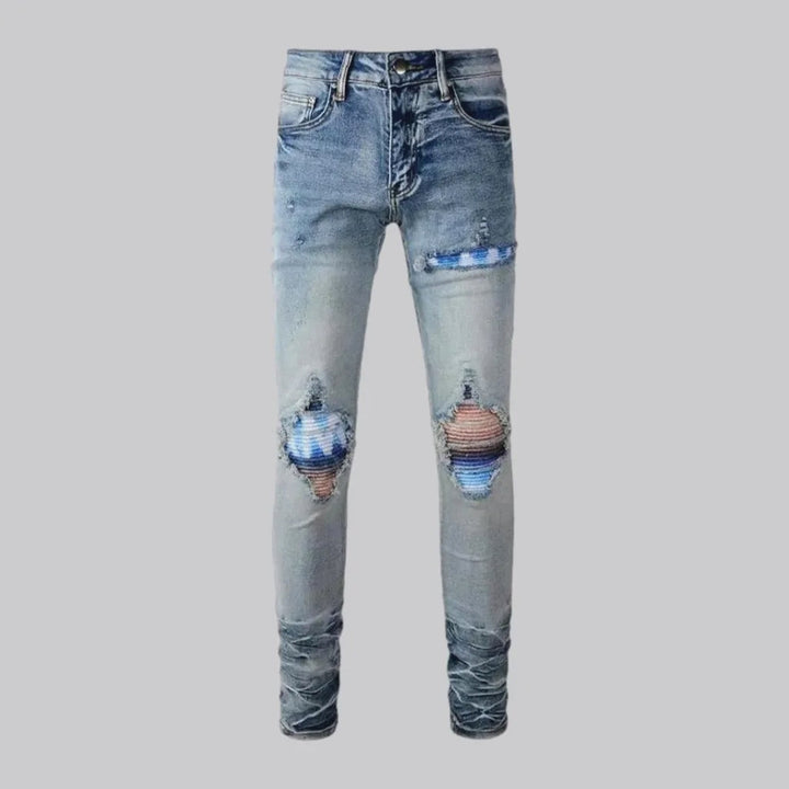 Distressed vintage mid-rise riding men's jeans | Jeans4you.shop