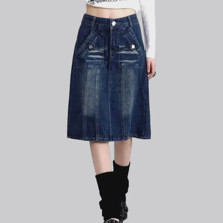 Classic sanded women's jeans skirt | Jeans4you.shop