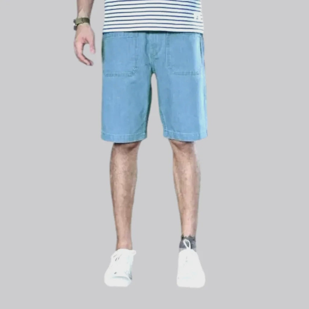 Loose fit light wash men's denim shorts | Jeans4you.shop