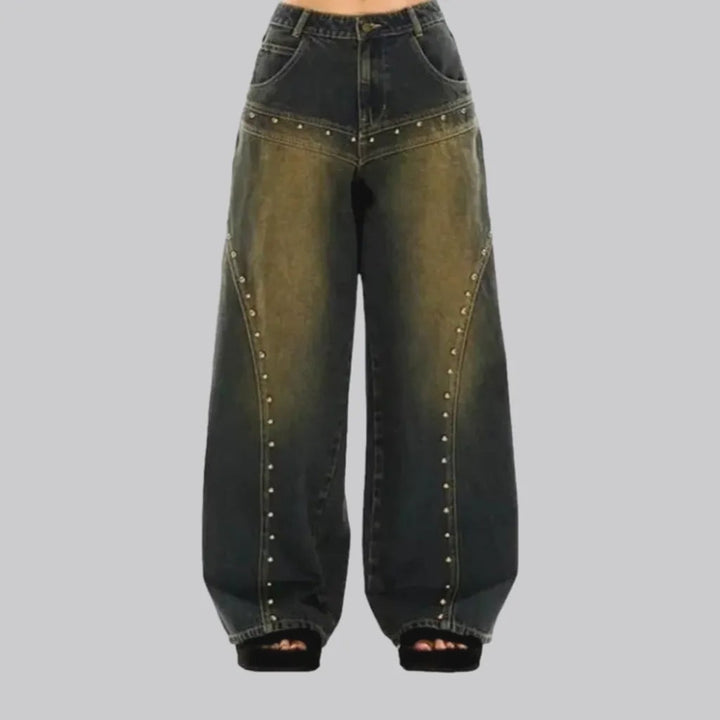 Rivet high-waist jeans
 for women | Jeans4you.shop