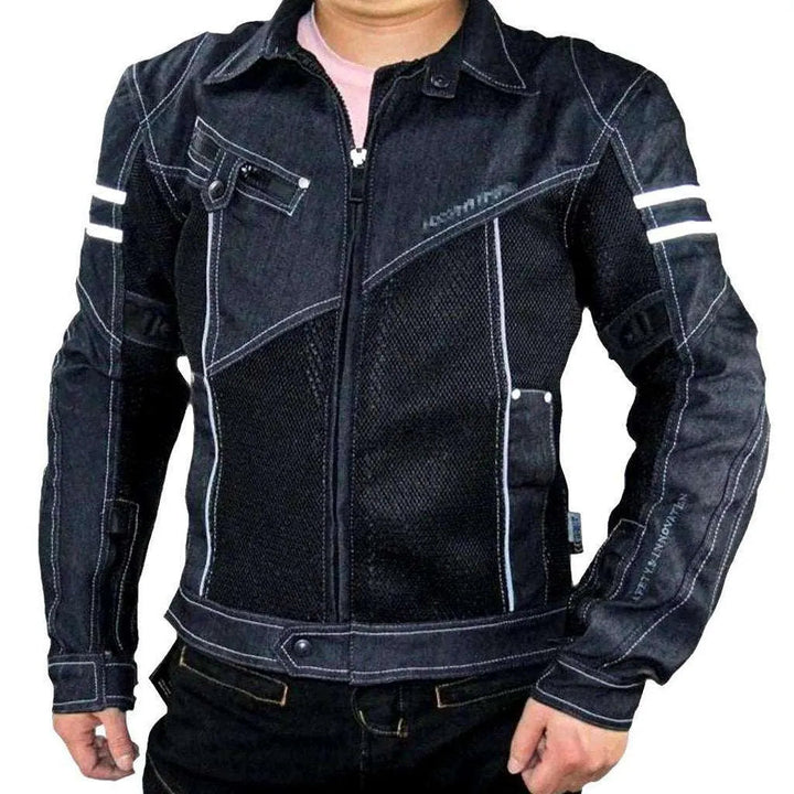 Protective slim riding jeans jacket