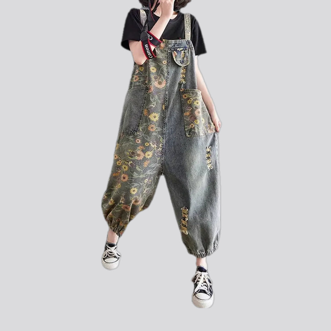 Retro Boho Fashion Baggy Women's Denim Dungaree | Jeans4you.shop