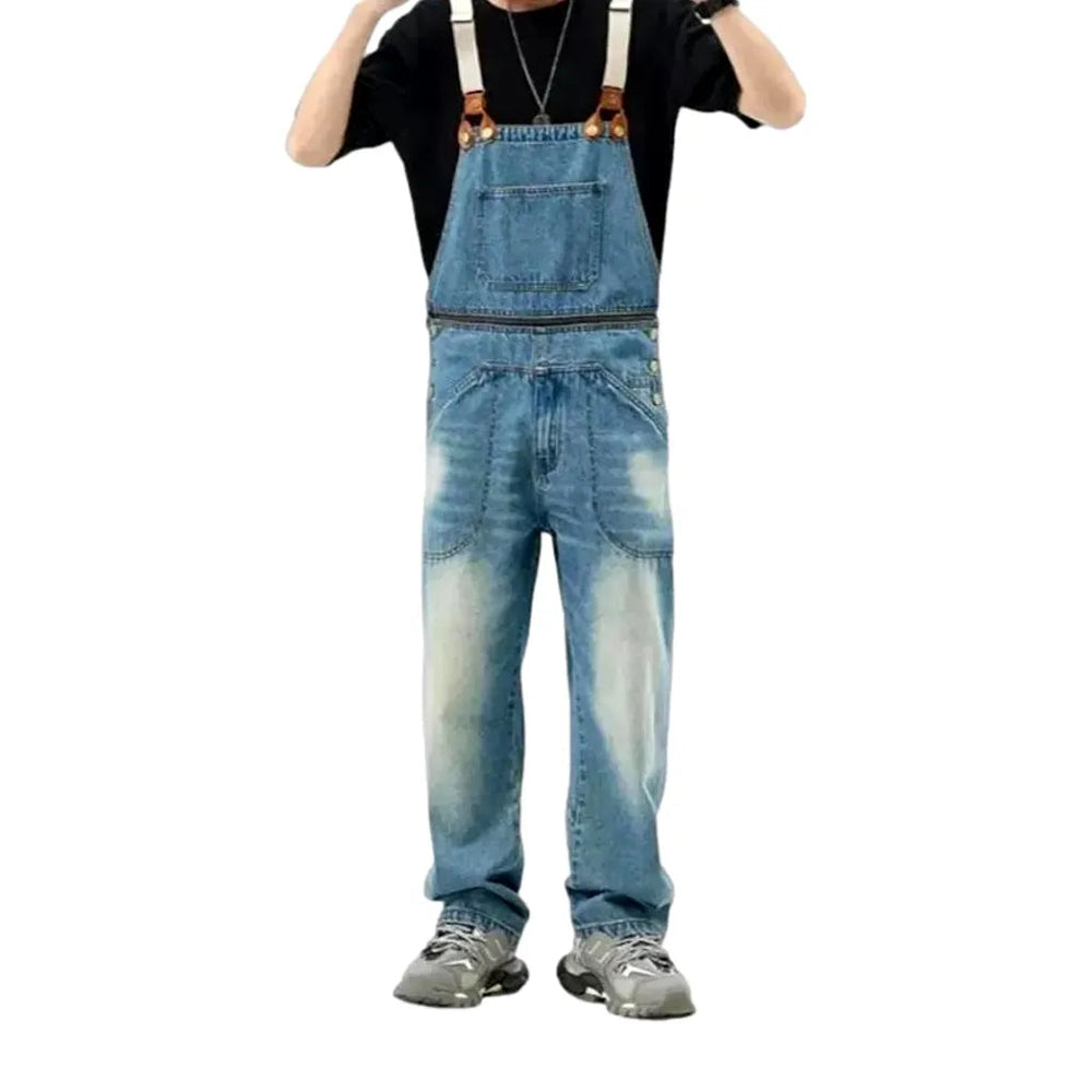 Retro Jean Men's Overall - Light Blue