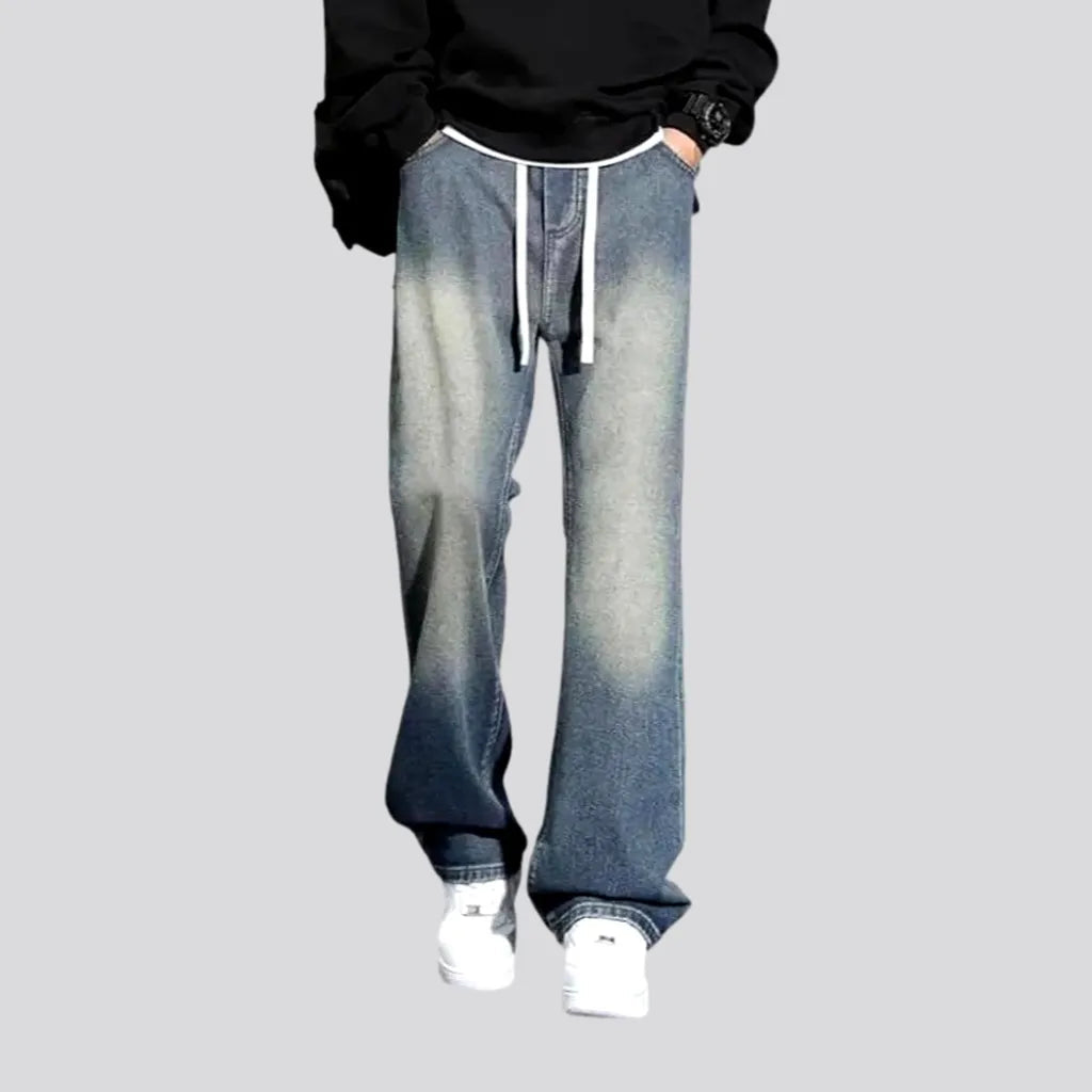 Retro Stonewashed Slouchy Men's Denim Joggers | Jeans4you.shop