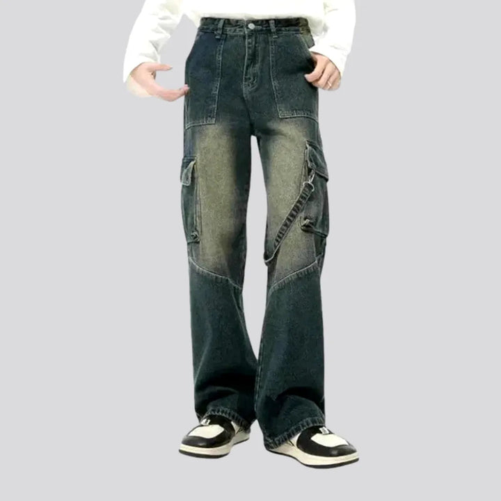 Sanded Boho Style Wide Men's Jeans | Jeans4you.shop