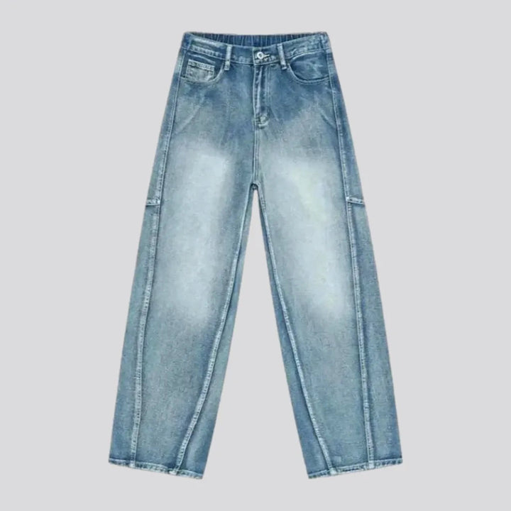 Sanded Street Style Light Wash Men's Jeans | Jeans4you.shop