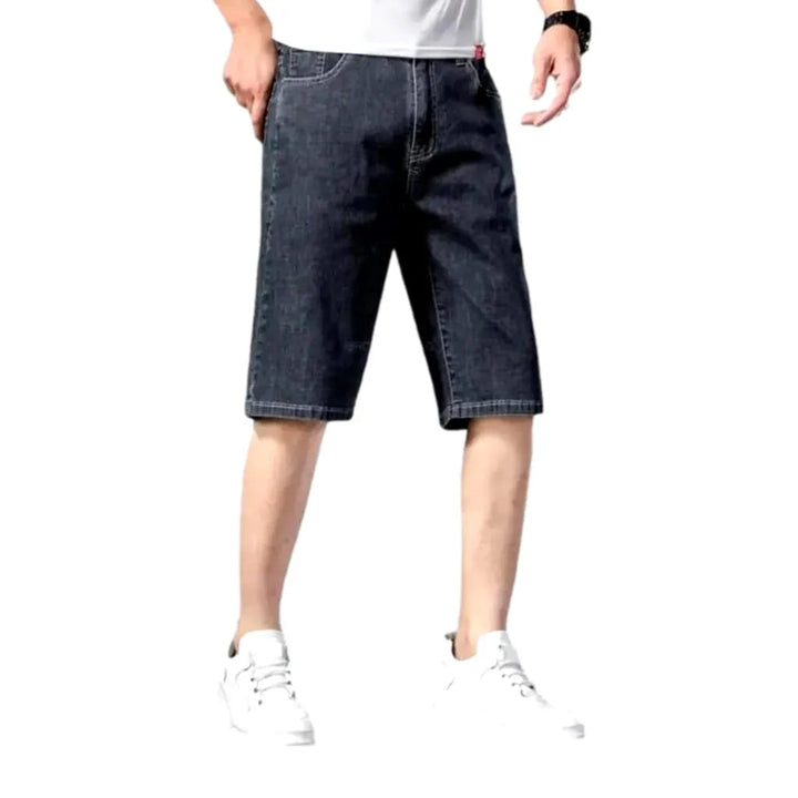 Sanded ultra-thin denim shorts