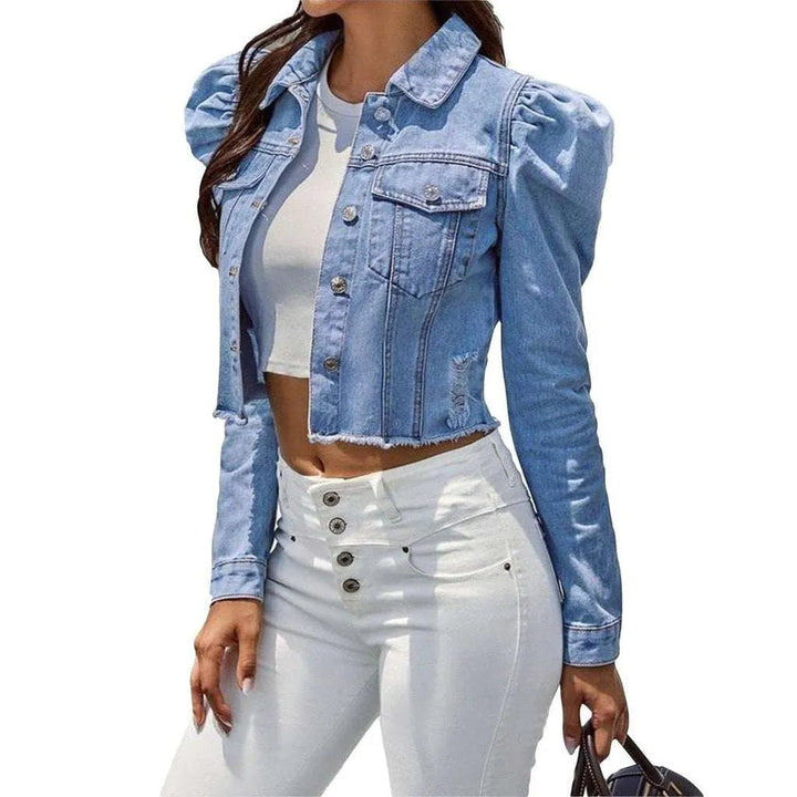 Short women's jeans jacket