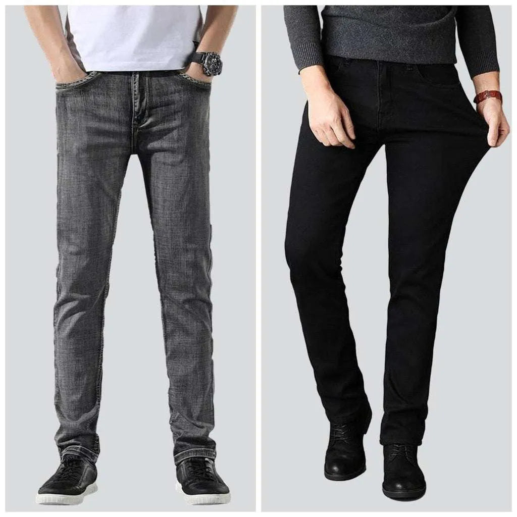 Slim-fit casual men's jeans
