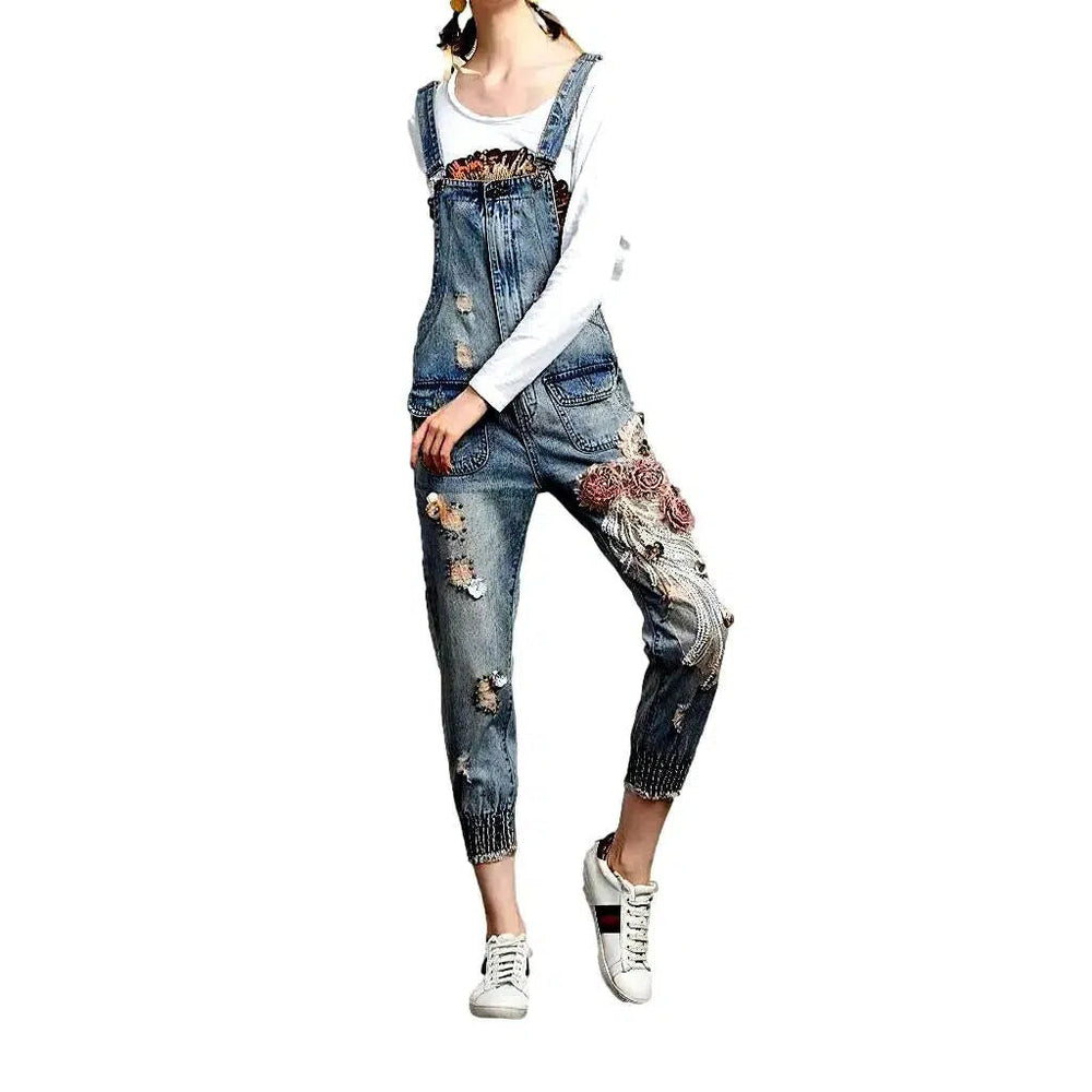 Slim Jean Dungaree for Women - Blue