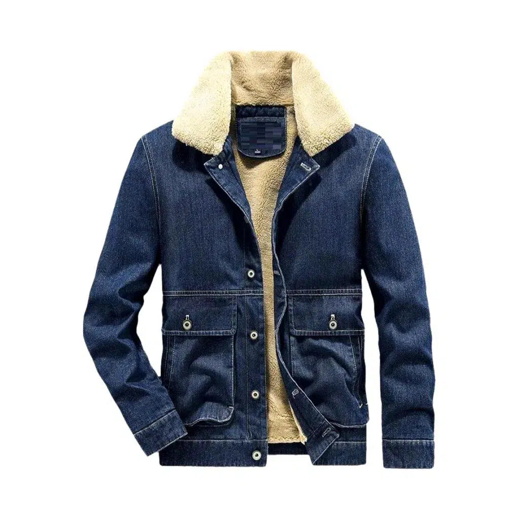 Slim sherpa men's jean jacket