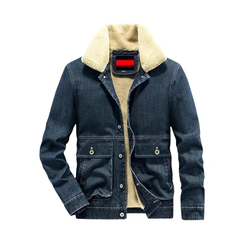 Slim sherpa men's jean jacket