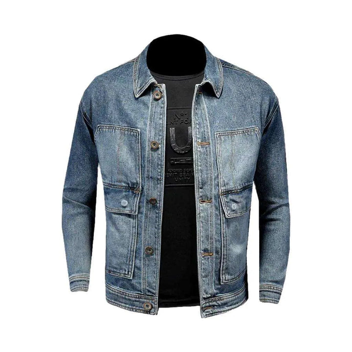 Slim street denim jacket for men