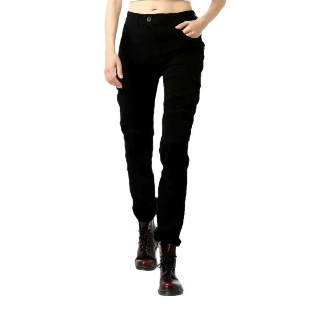 Slim women's motorcycle jeans