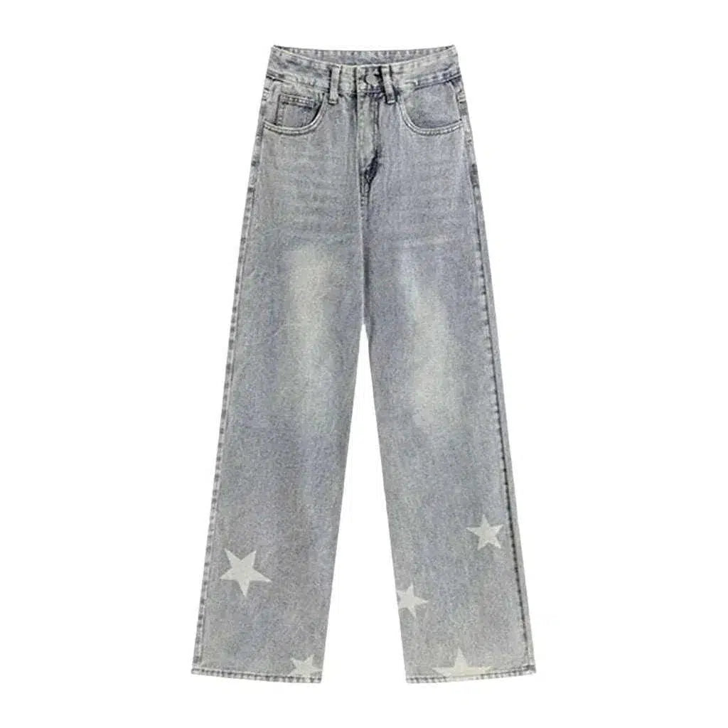 Stars print jeans
 for ladies