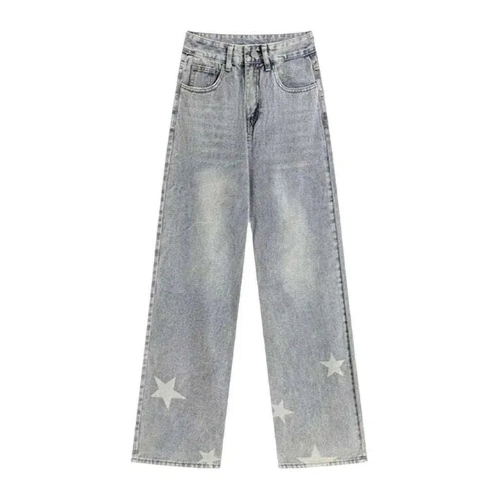 Stars print jeans
 for ladies