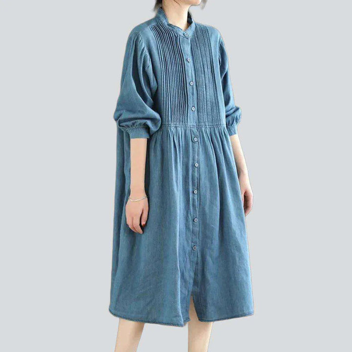 Stonewashed caftan style denim dress | Jeans4you.shop