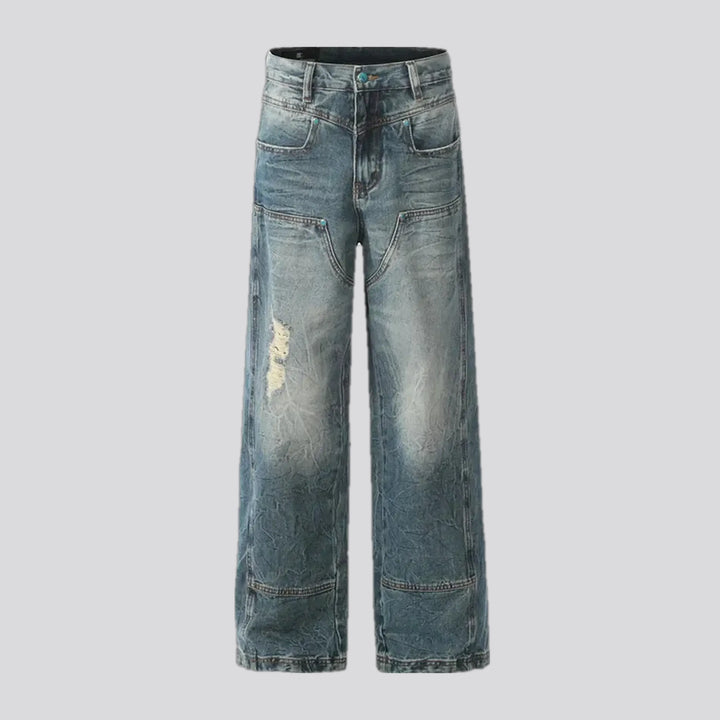 Stonewashed Mid-rise Men's Jeans | Jeans4you.shop