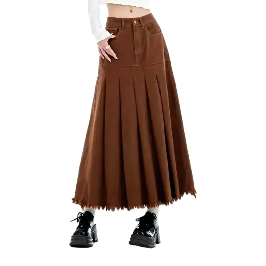 Street color women's jean skirt