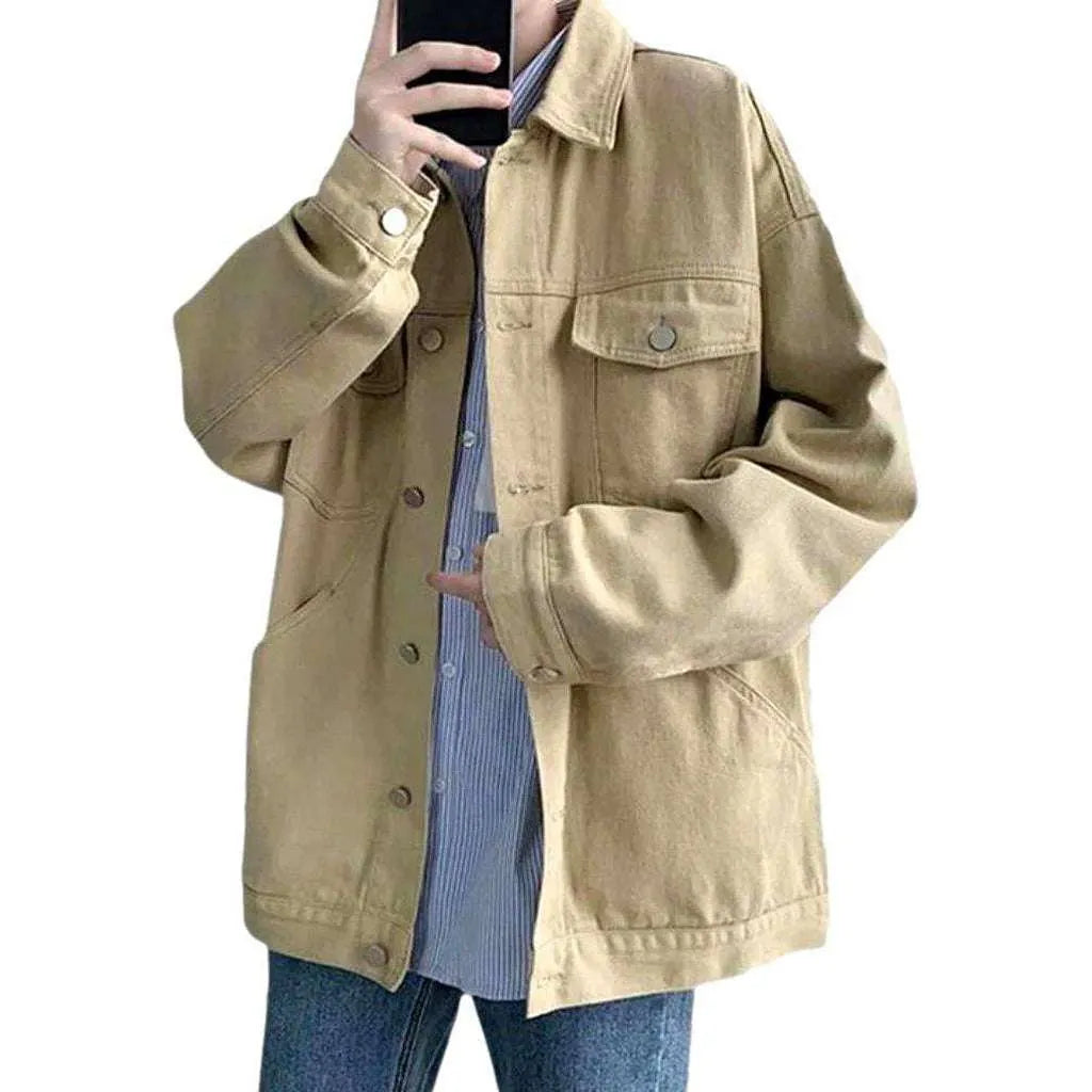 Streetwear oversized men's denim jacket