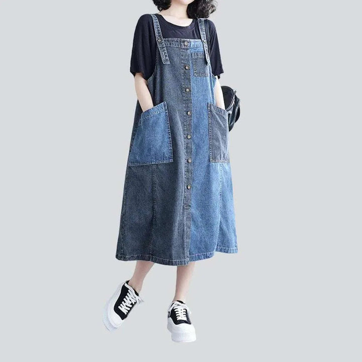 Stylish long denim dress | Jeans4you.shop