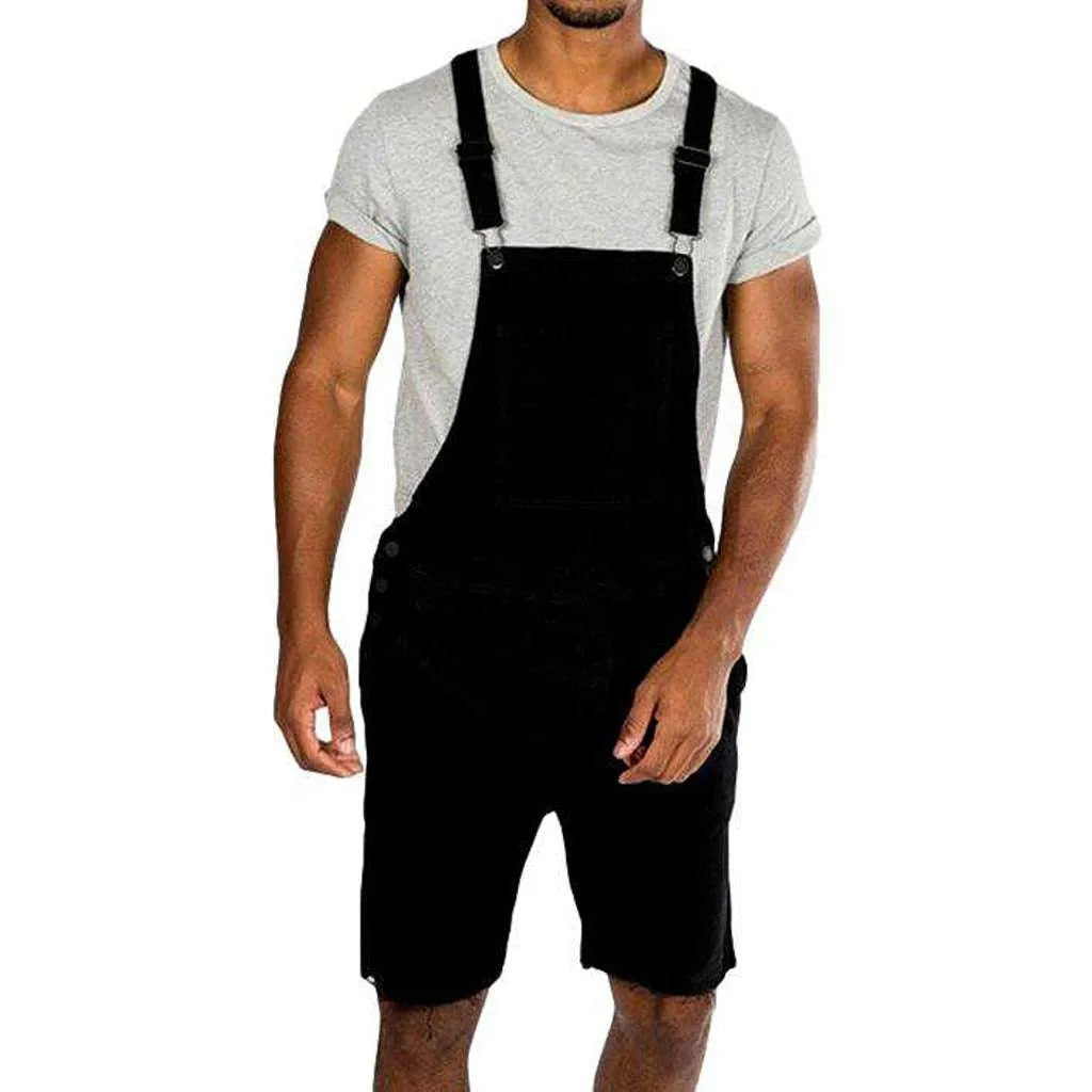 Stylish Men's Jean Overall - Black