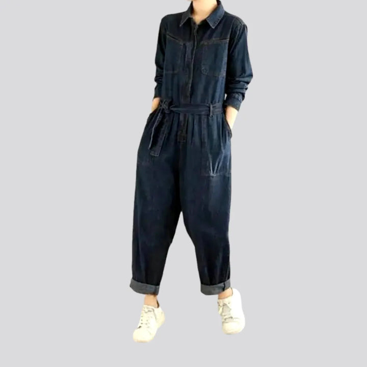 Stylish Stonewashed Women's Denim Jumpsuit | Jeans4you.shop