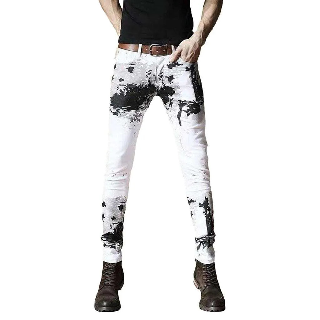 Stylish white jeans for men