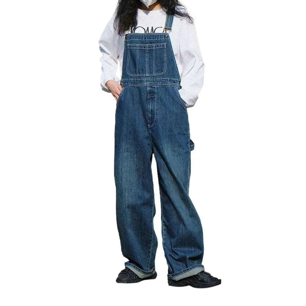 Stylish Women's Jean Dungaree - Blue