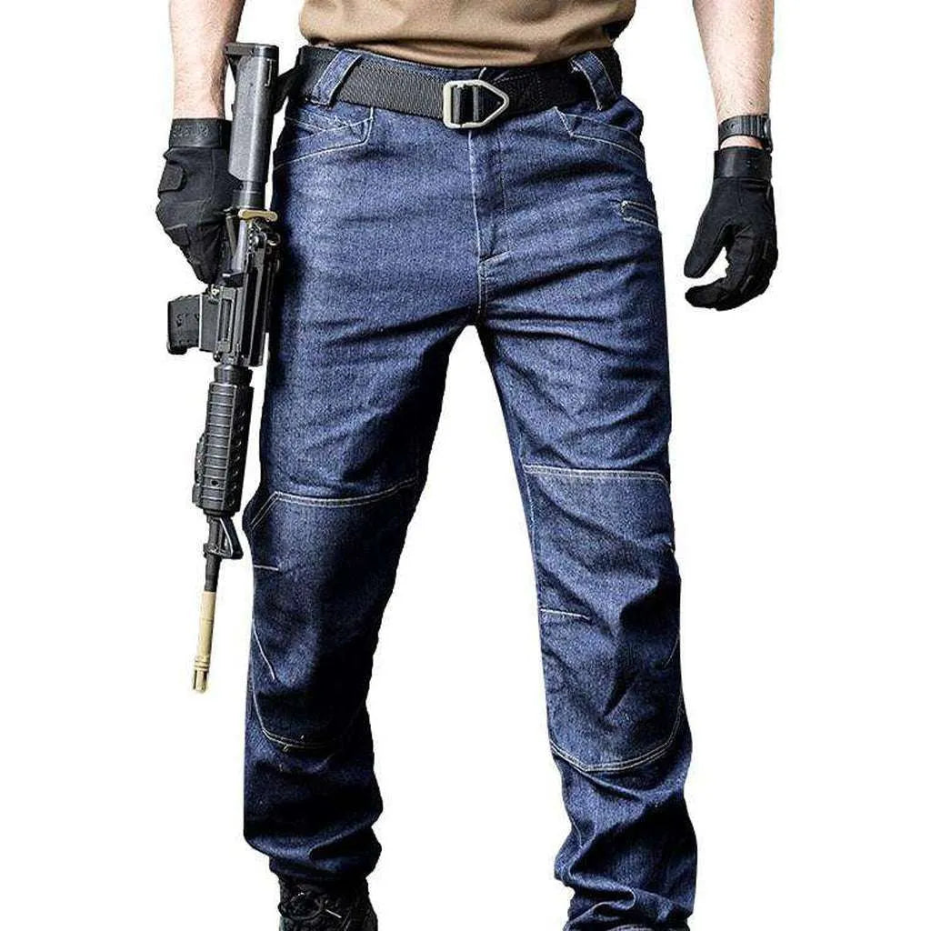 Tactical blue man's jeans