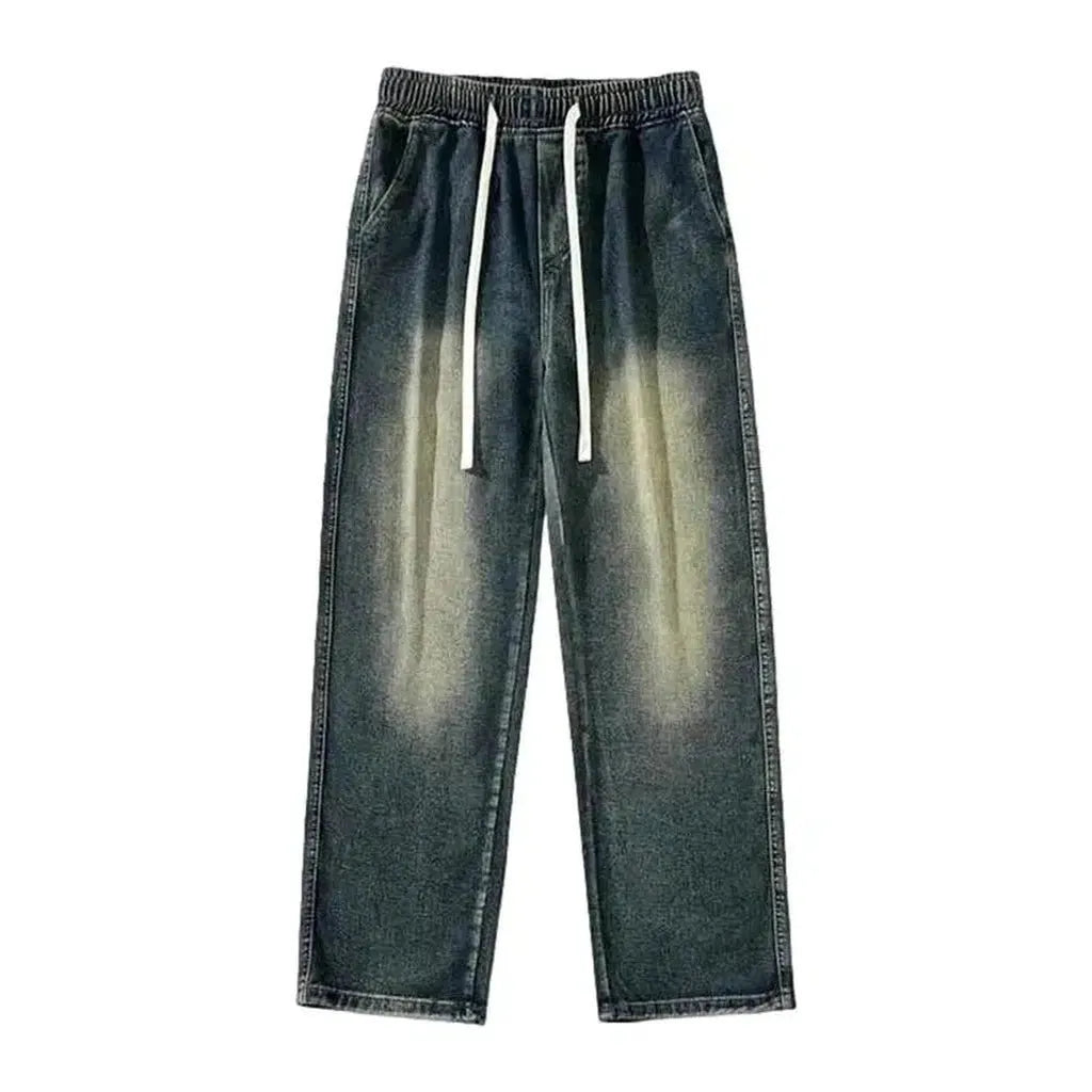 Tall waisted men's aged jeans