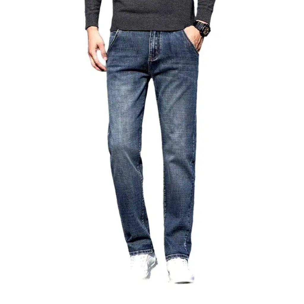 Thick men's tapered jeans