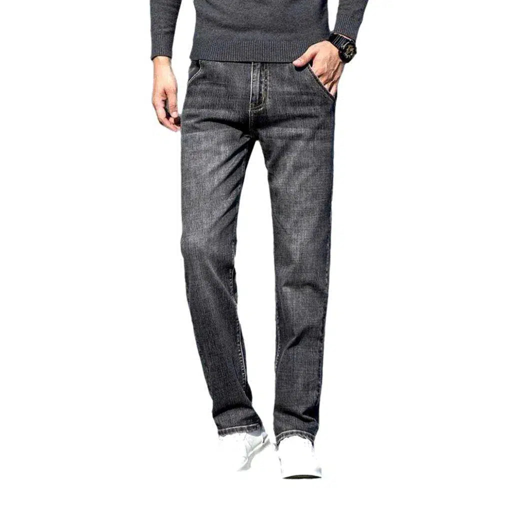 Thick men's tapered jeans