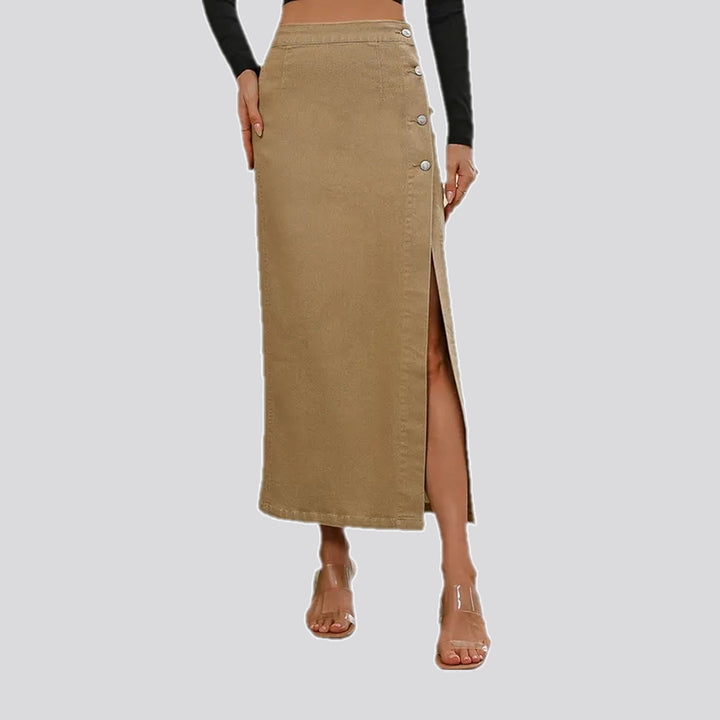 Trendy High-waist Side Vent Denim Skirt | Jeans4you.shop