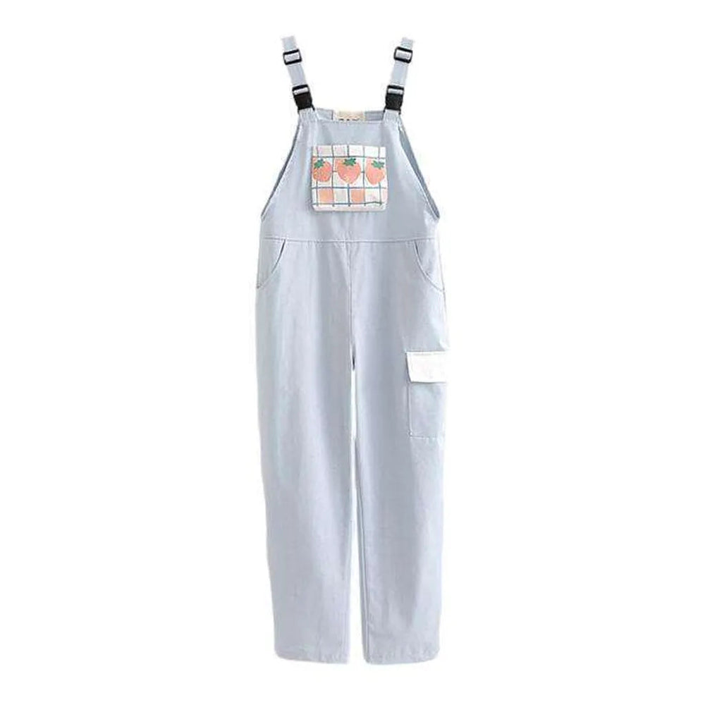 Trendy Women's Loose Fit Overall - Light Blue