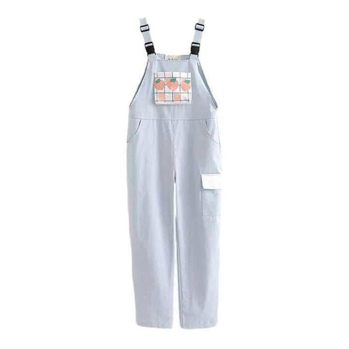 Trendy Women's Loose Fit Overall - Light Blue