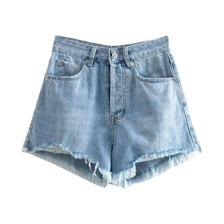 Urban straight distressed jean shorts