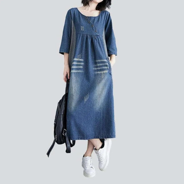 Urbane denim caftan dress | Jeans4you.shop