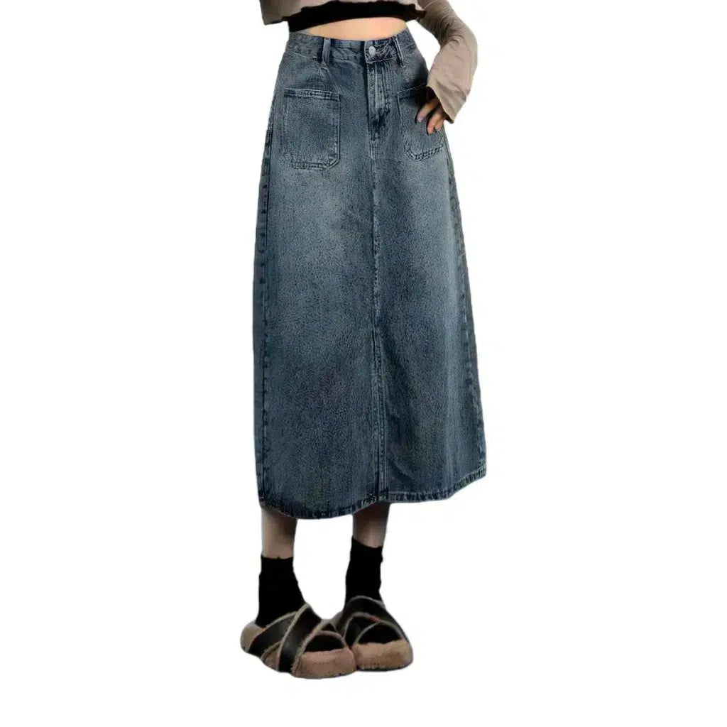 Vintage denim skirt
 for ladies