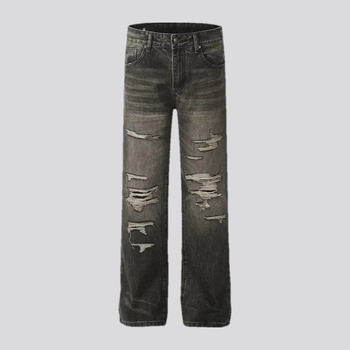 Vintage Ripped Straight Men's Jeans | Jeans4you.shop