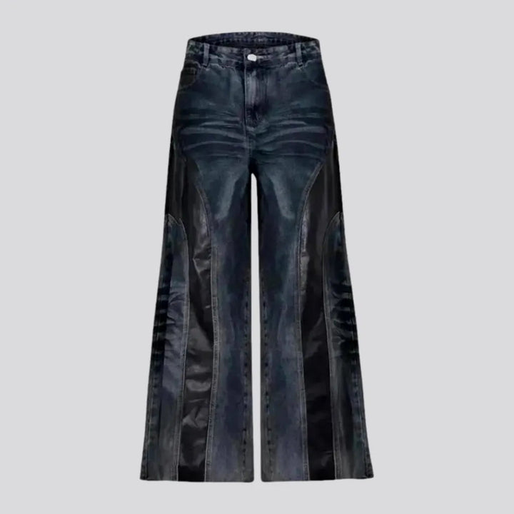 Whiskered Dark Wash Flared Men's Jeans | Jeans4you.shop