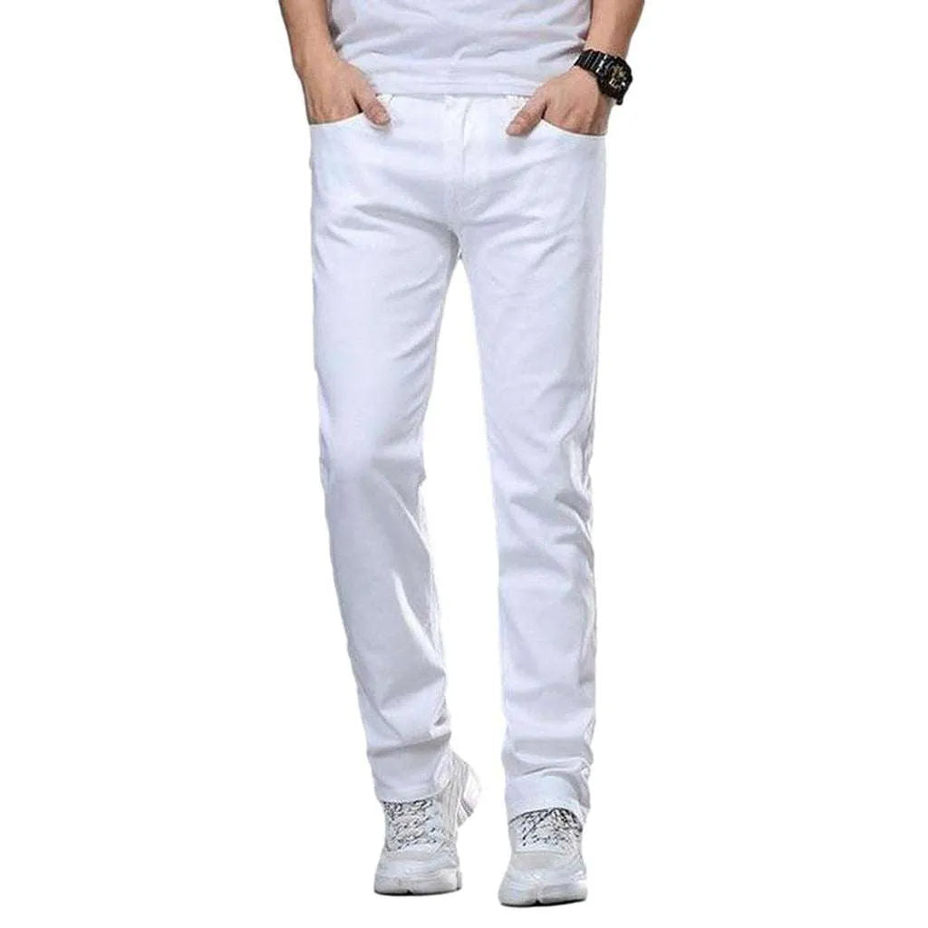 White regular men's jeans